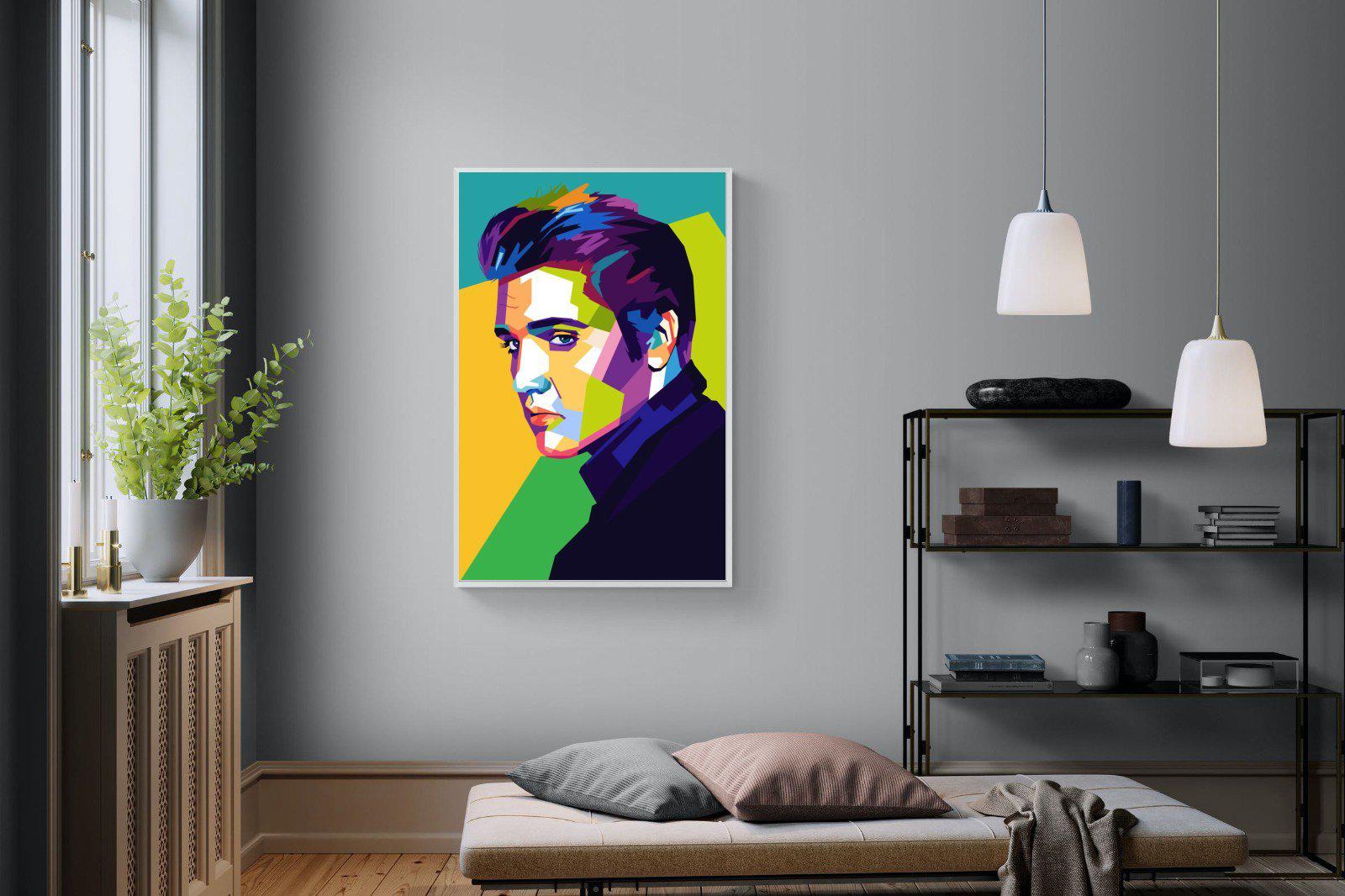 Elvis-Wall_Art-100 x 150cm-Mounted Canvas-White-Pixalot
