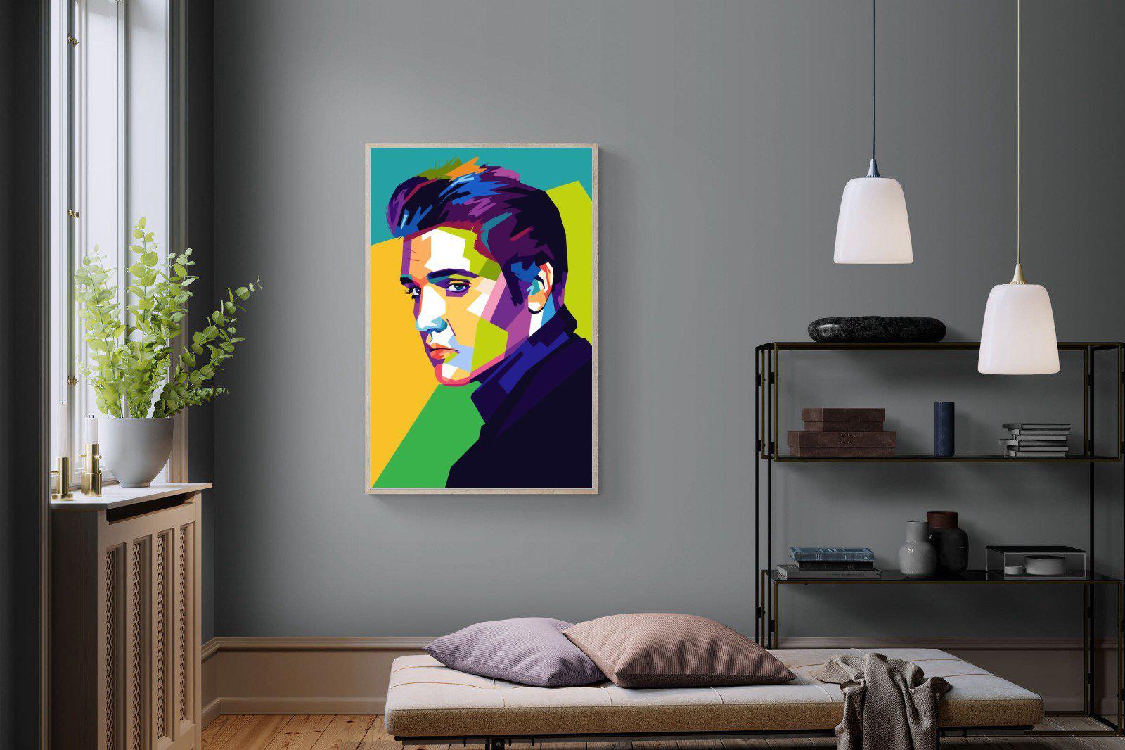 Elvis-Wall_Art-100 x 150cm-Mounted Canvas-Wood-Pixalot