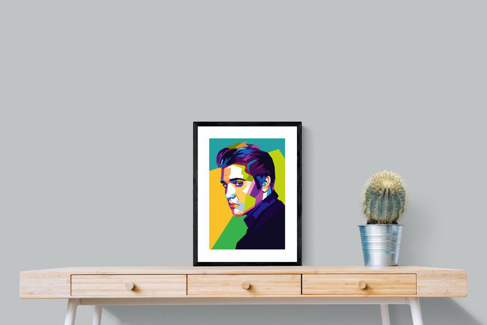 Elvis-Wall_Art-45 x 60cm-Framed Print-Black-Pixalot
