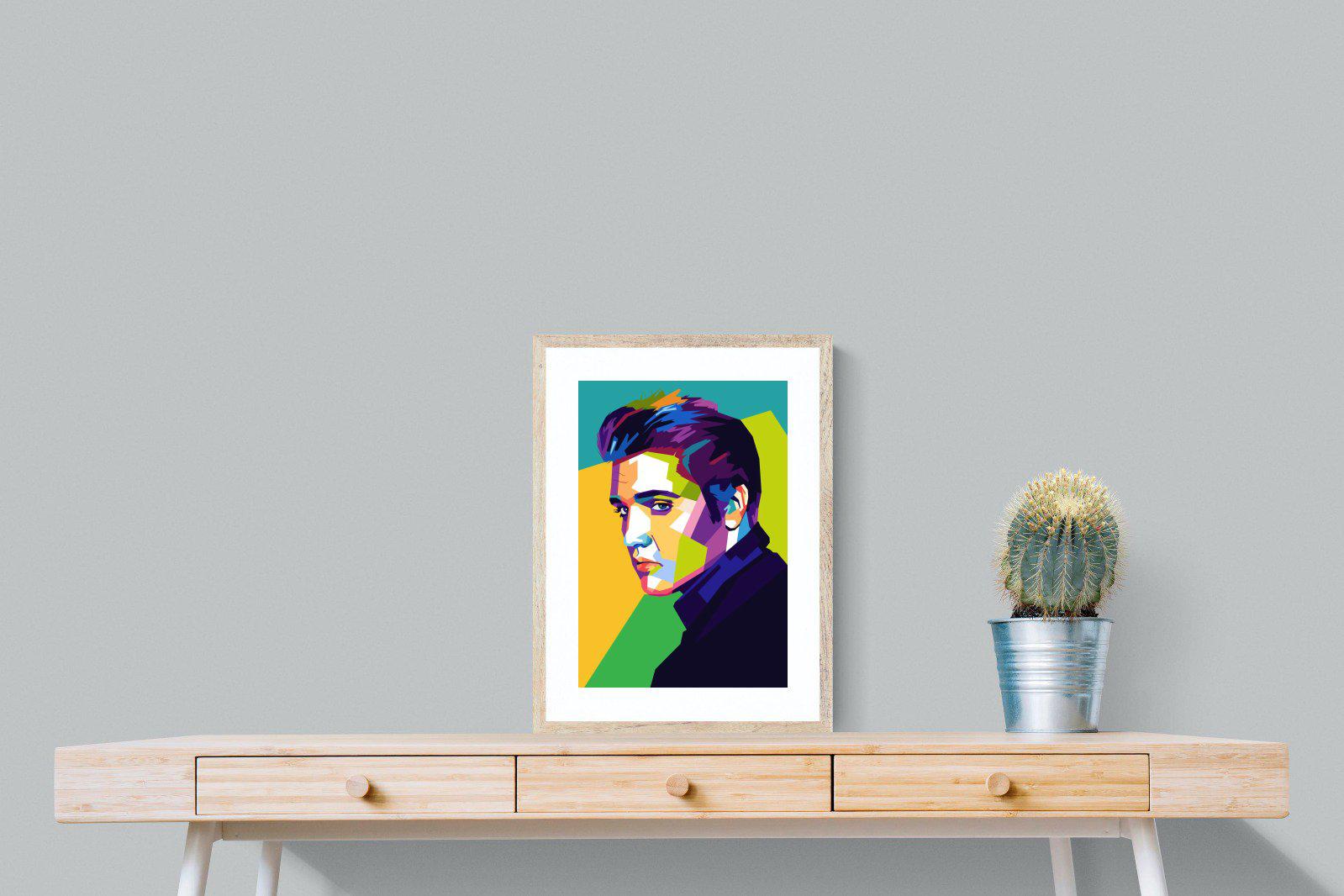 Elvis-Wall_Art-45 x 60cm-Framed Print-Wood-Pixalot