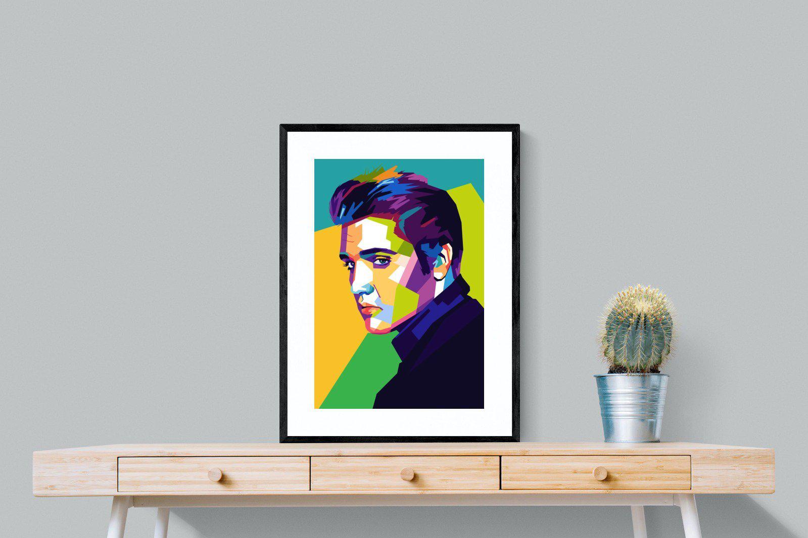Elvis-Wall_Art-60 x 80cm-Framed Print-Black-Pixalot