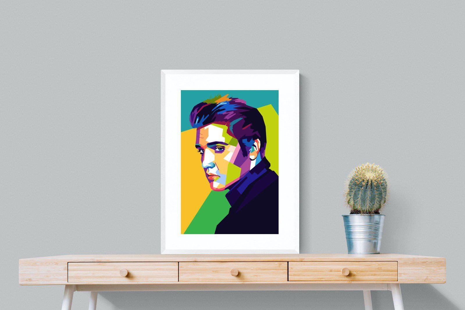 Elvis-Wall_Art-60 x 80cm-Framed Print-White-Pixalot