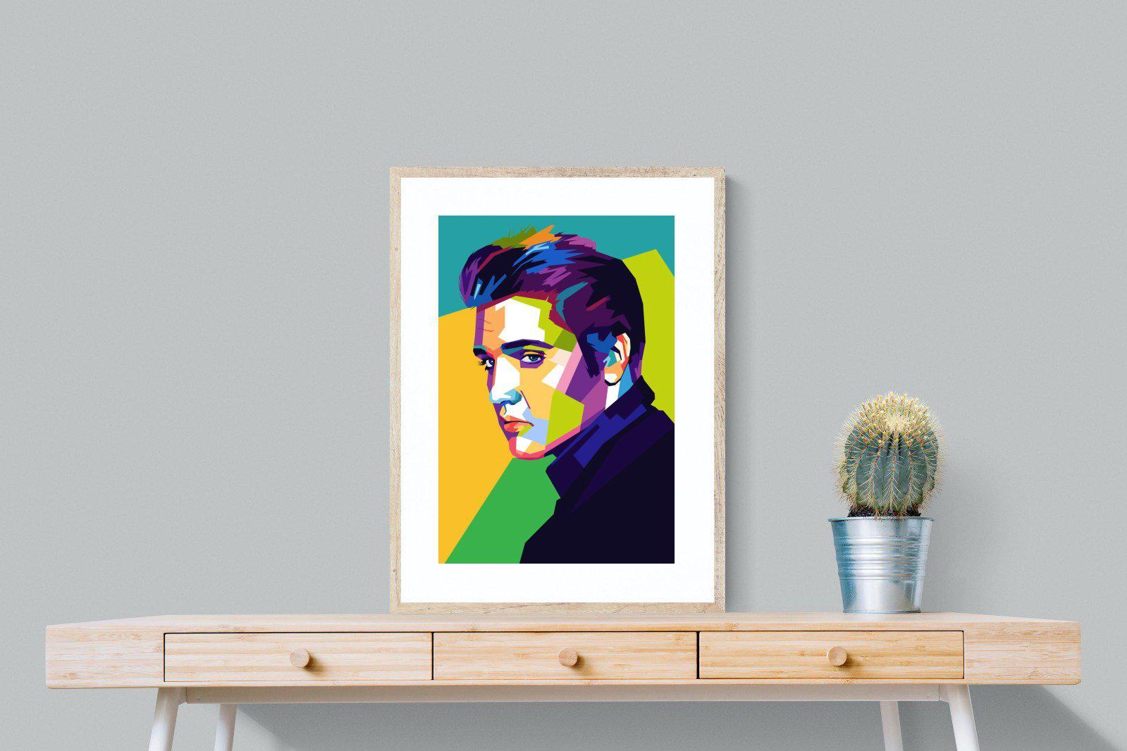 Elvis-Wall_Art-60 x 80cm-Framed Print-Wood-Pixalot