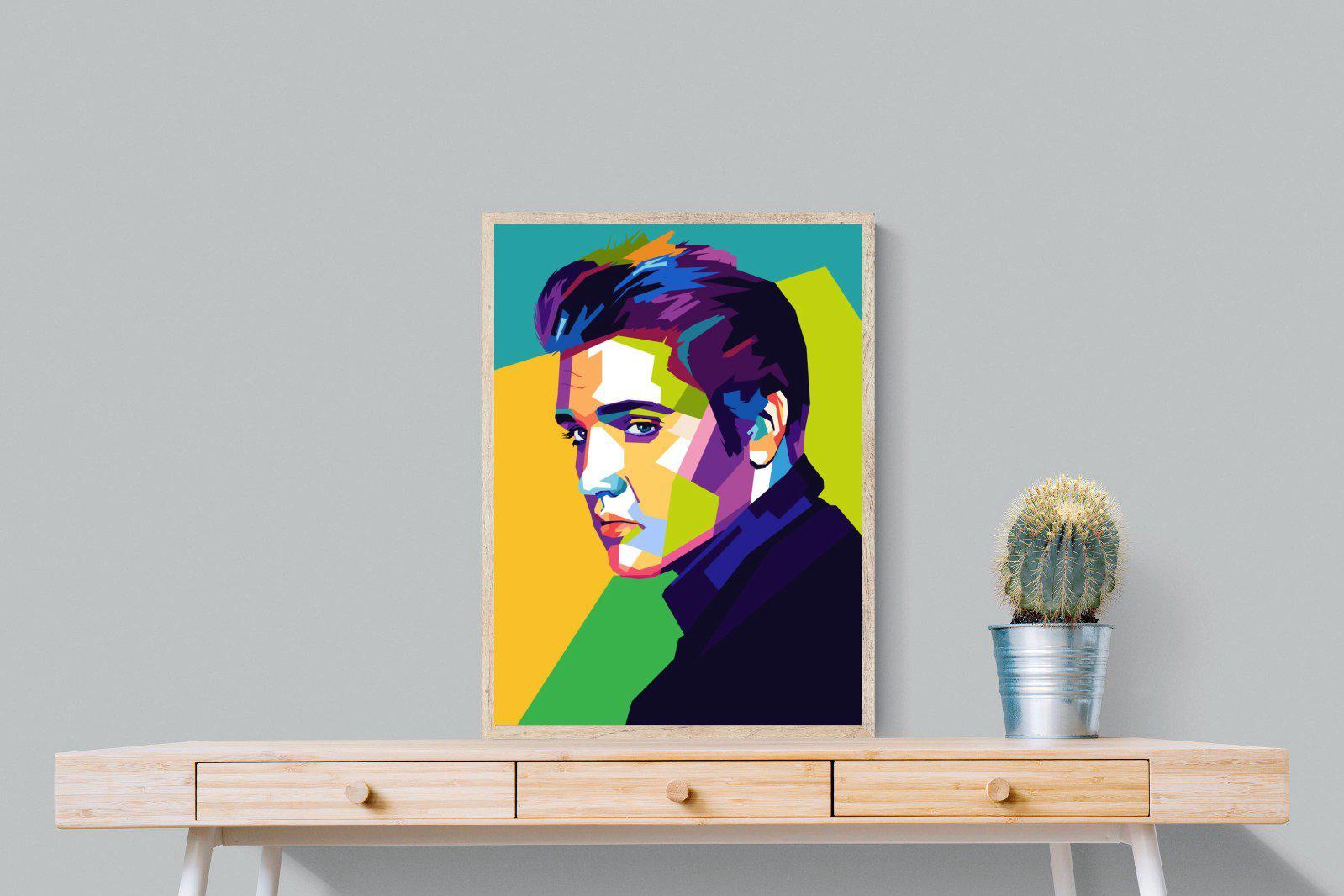 Elvis-Wall_Art-60 x 80cm-Mounted Canvas-Wood-Pixalot