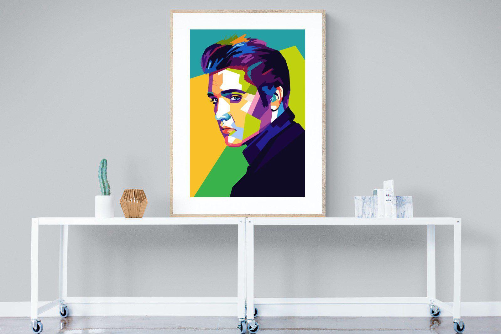 Elvis-Wall_Art-90 x 120cm-Framed Print-Wood-Pixalot