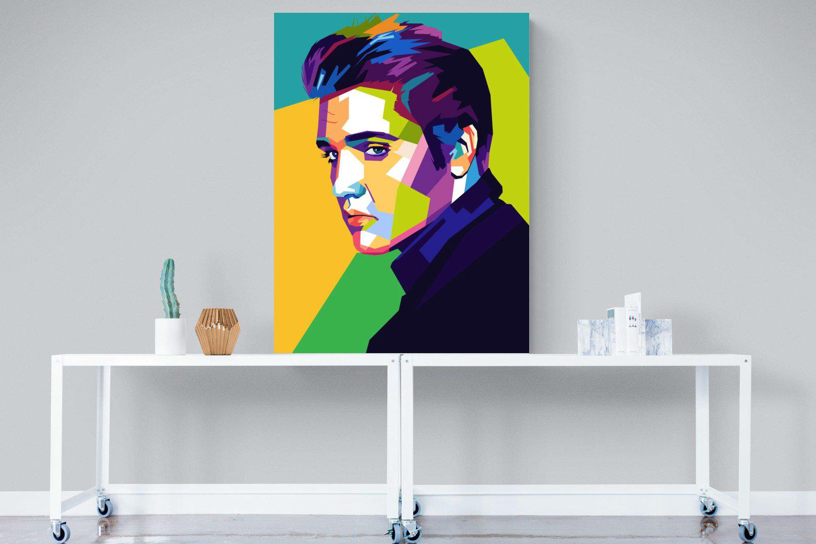 Elvis-Wall_Art-90 x 120cm-Mounted Canvas-No Frame-Pixalot