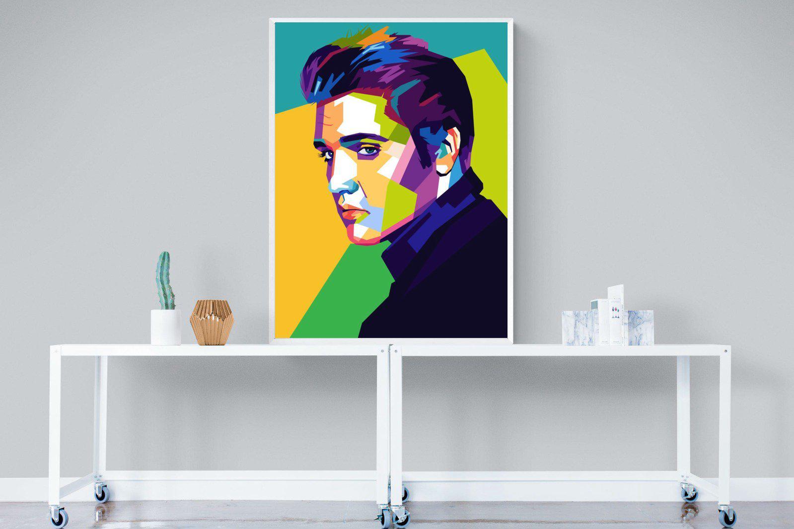 Elvis-Wall_Art-90 x 120cm-Mounted Canvas-White-Pixalot