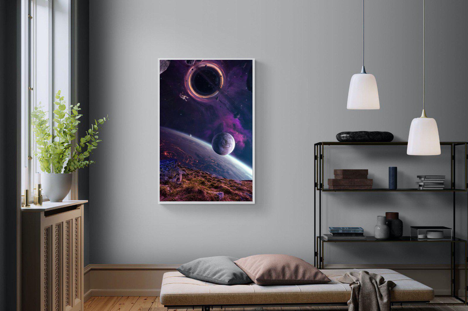 Escape From Earth-Wall_Art-100 x 150cm-Mounted Canvas-White-Pixalot