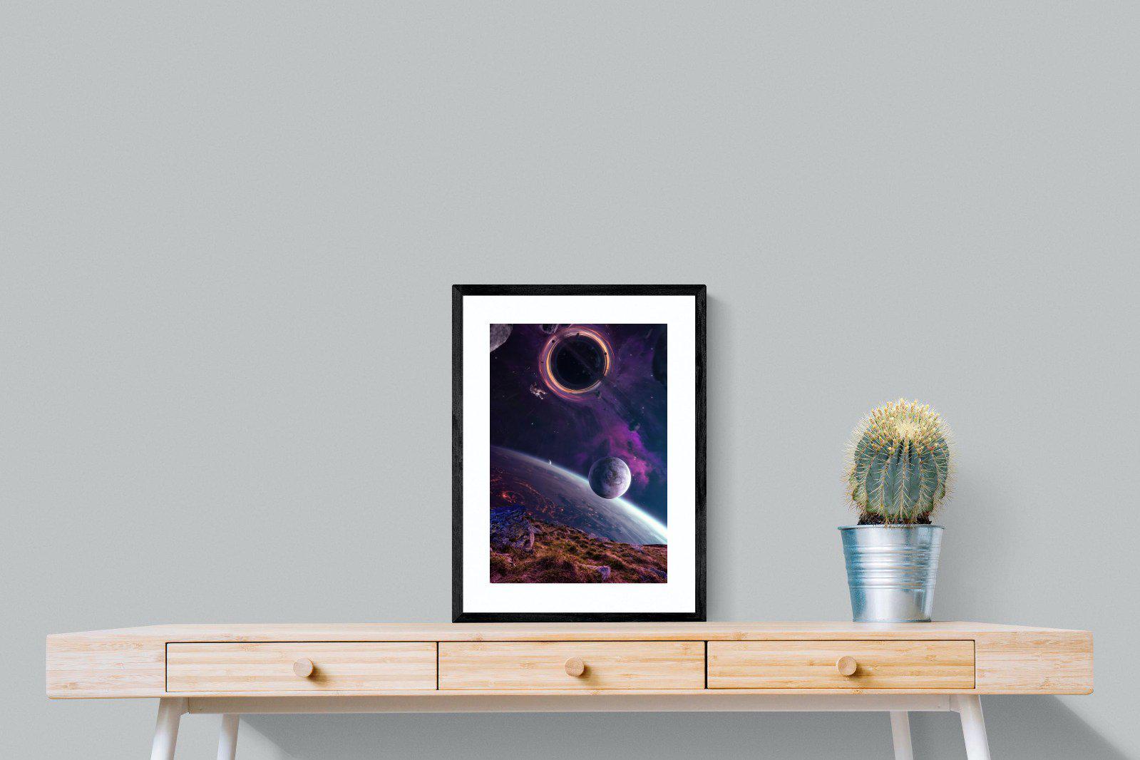 Escape From Earth-Wall_Art-45 x 60cm-Framed Print-Black-Pixalot