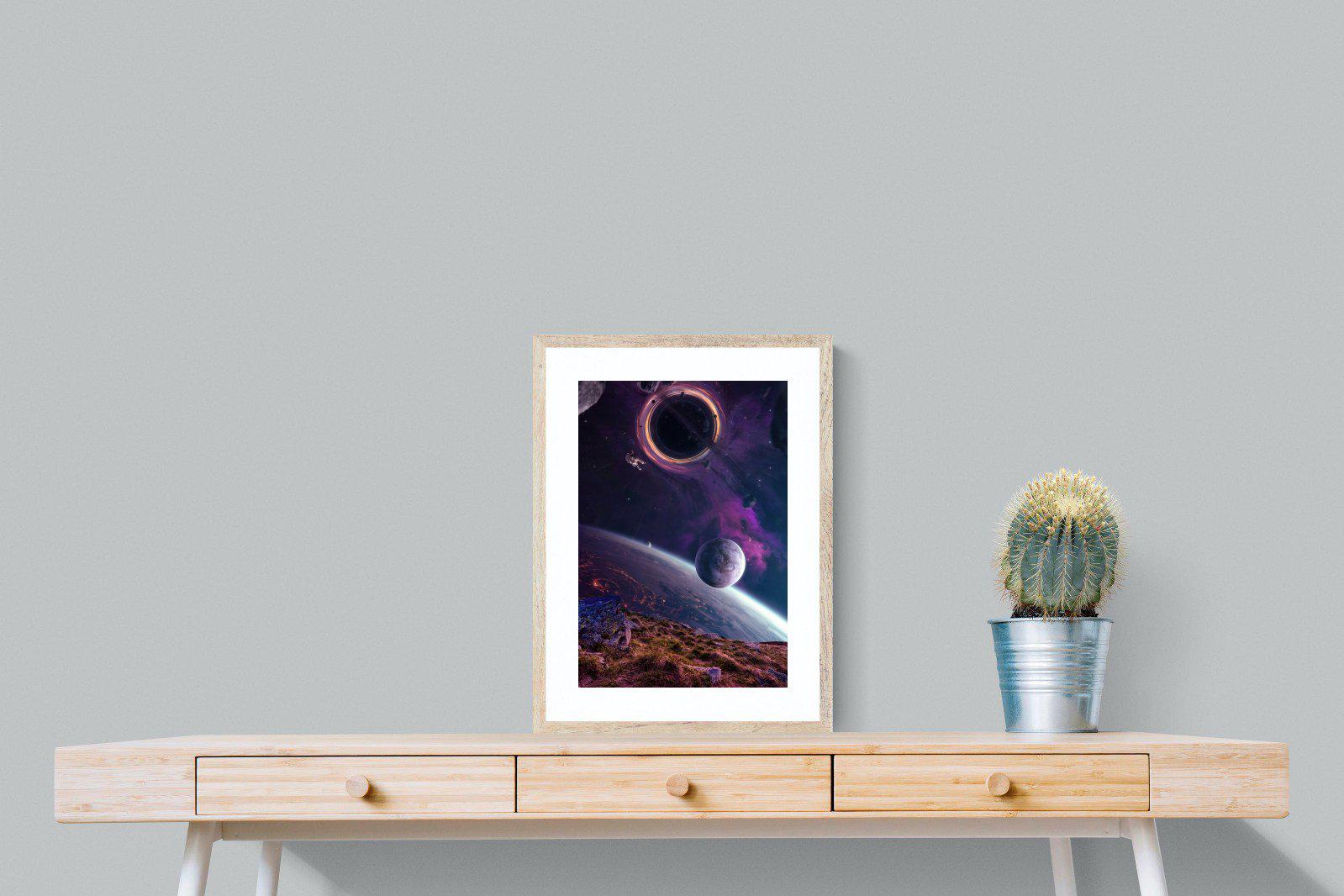 Escape From Earth-Wall_Art-45 x 60cm-Framed Print-Wood-Pixalot