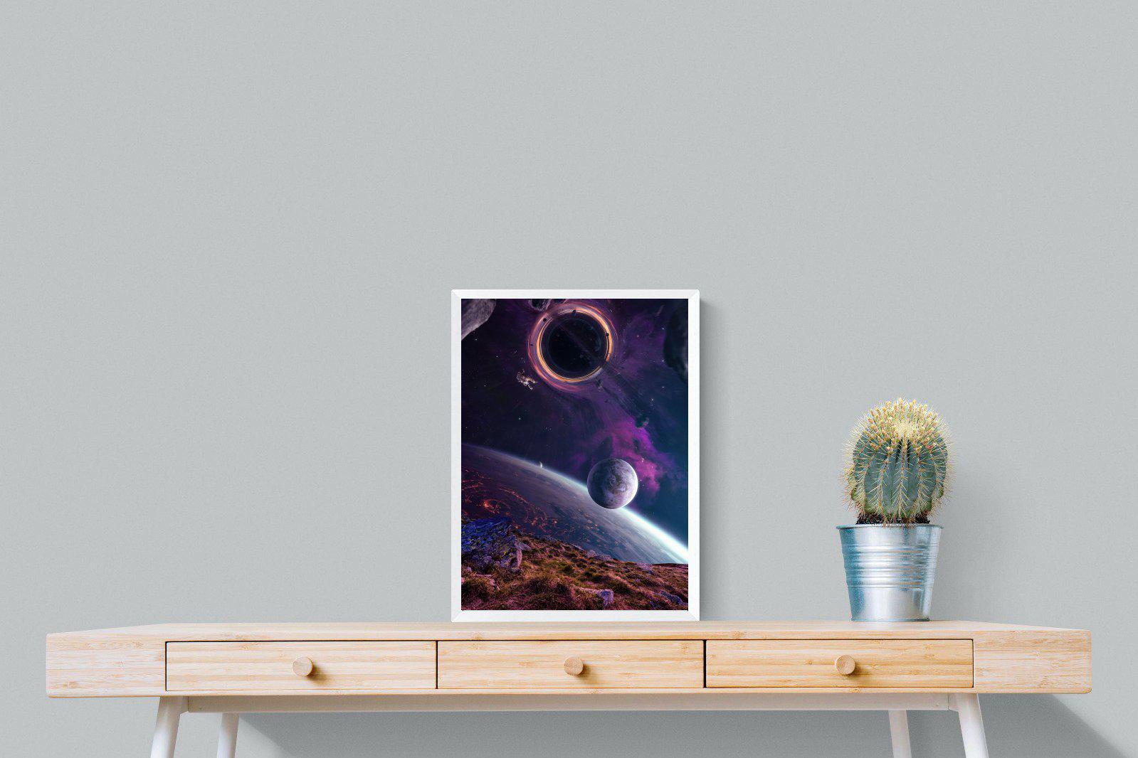 Escape From Earth-Wall_Art-45 x 60cm-Mounted Canvas-White-Pixalot