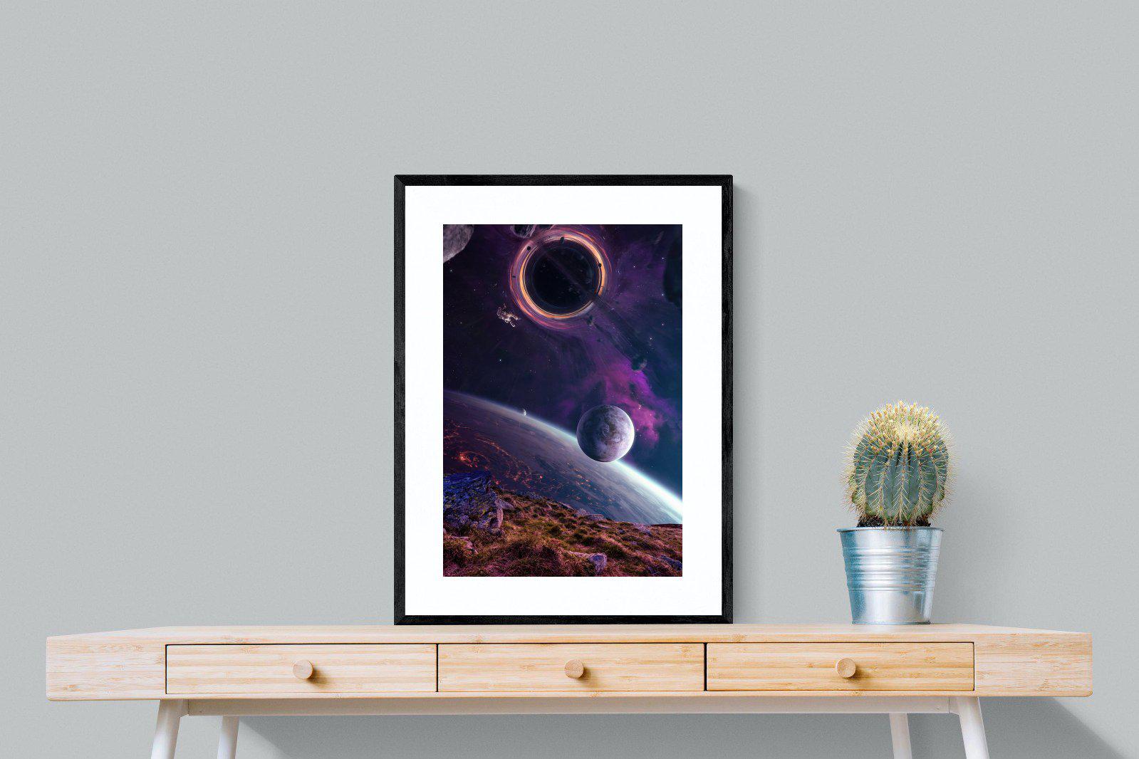 Escape From Earth-Wall_Art-60 x 80cm-Framed Print-Black-Pixalot