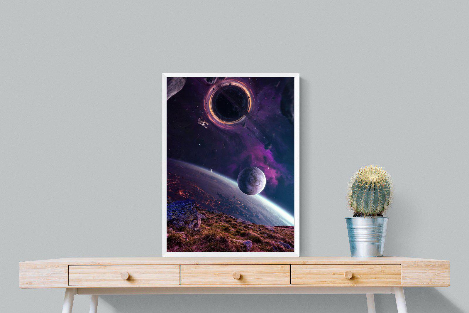 Escape From Earth-Wall_Art-60 x 80cm-Mounted Canvas-White-Pixalot