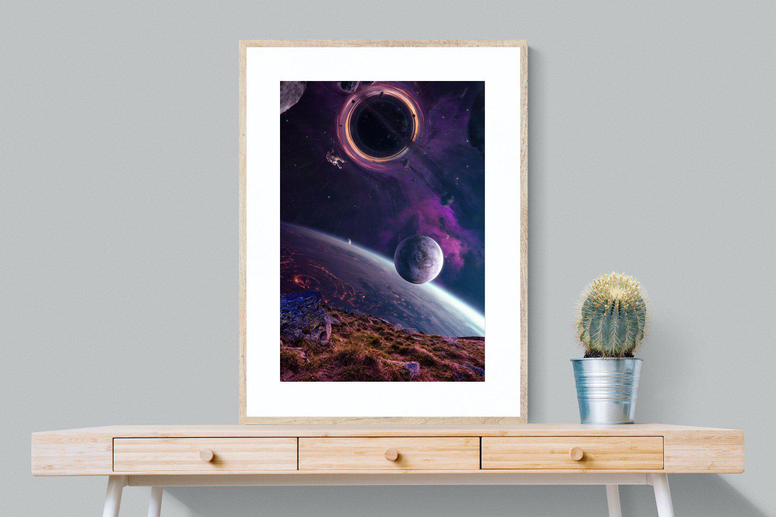 Escape From Earth-Wall_Art-75 x 100cm-Framed Print-Wood-Pixalot