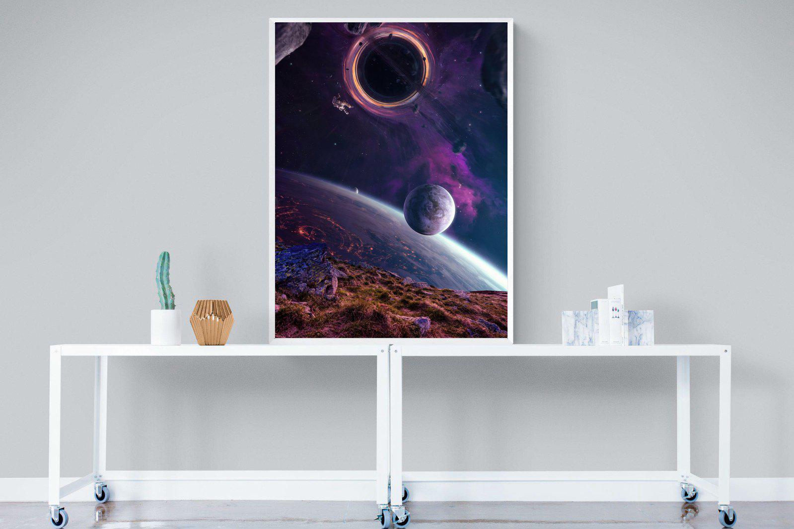 Escape From Earth-Wall_Art-90 x 120cm-Mounted Canvas-White-Pixalot