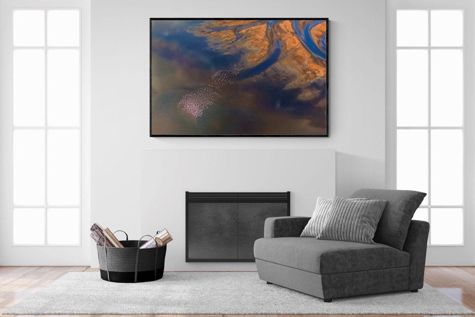 Estuary-Wall_Art-150 x 100cm-Mounted Canvas-Black-Pixalot