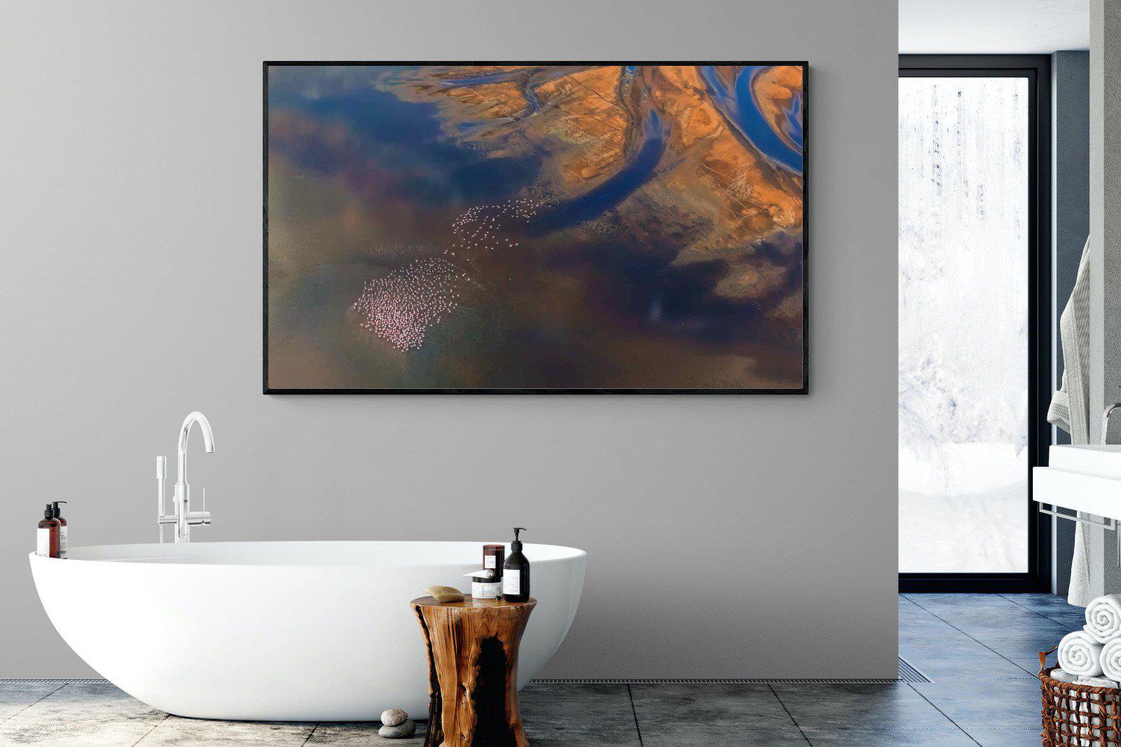 Estuary-Wall_Art-180 x 110cm-Mounted Canvas-Black-Pixalot