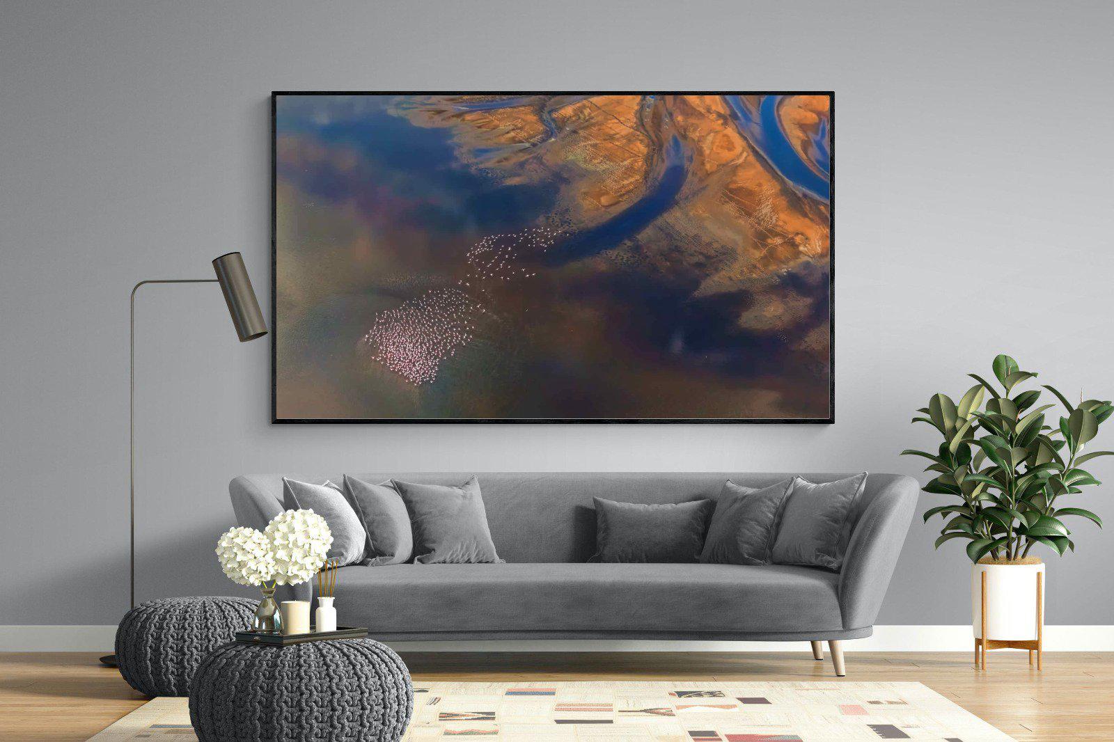 Estuary-Wall_Art-220 x 130cm-Mounted Canvas-Black-Pixalot