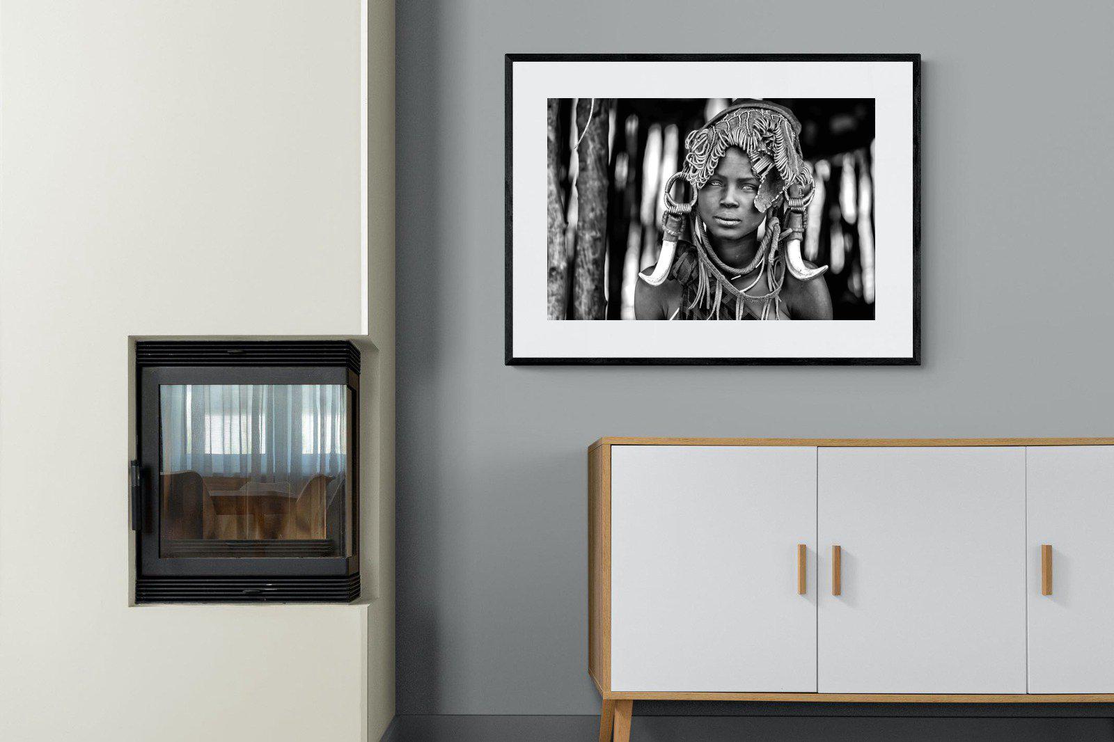 Ethiopian-Wall_Art-100 x 75cm-Framed Print-Black-Pixalot