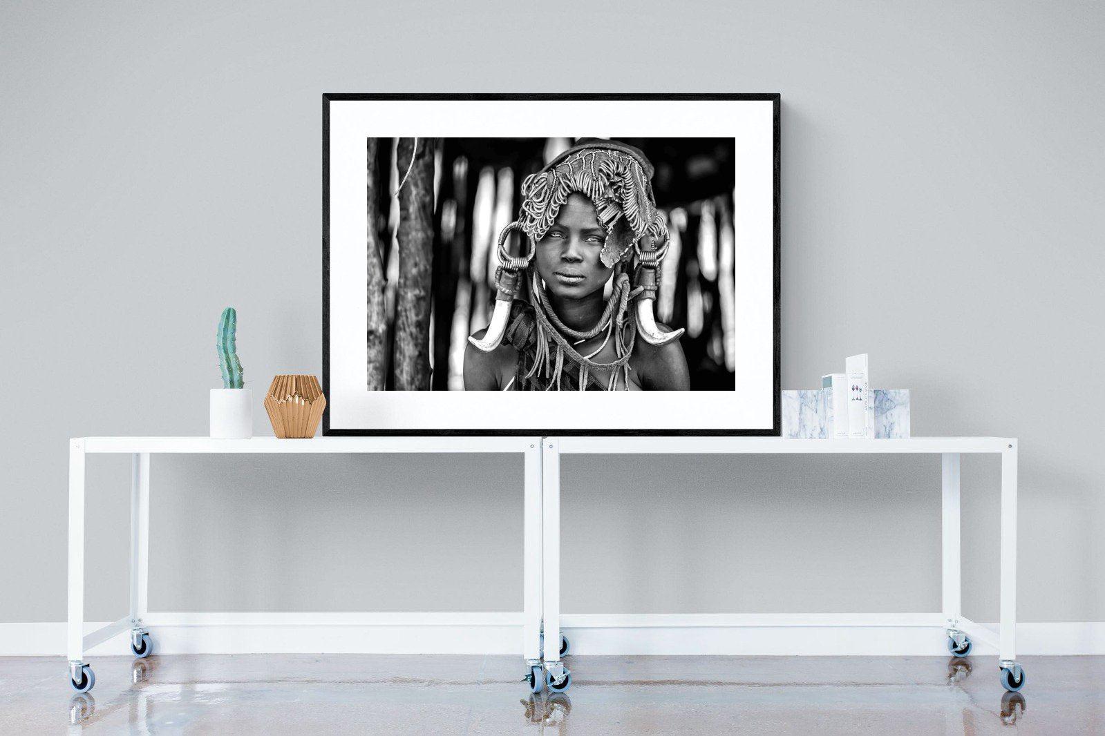 Ethiopian-Wall_Art-120 x 90cm-Framed Print-Black-Pixalot