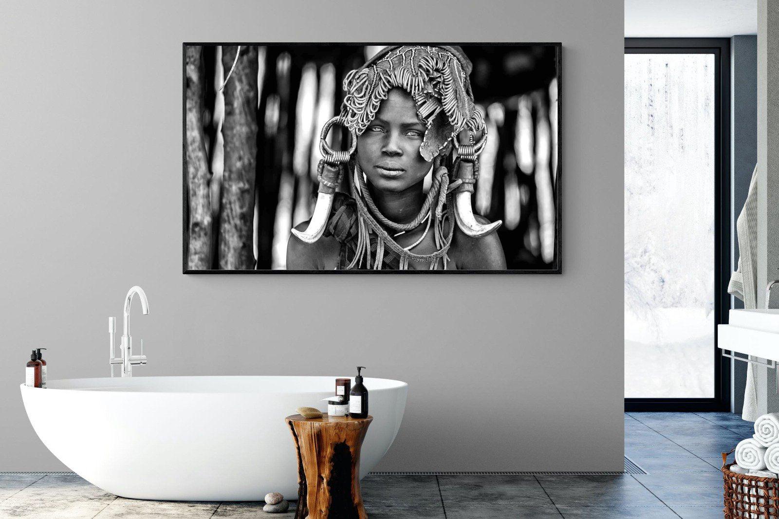 Ethiopian-Wall_Art-180 x 110cm-Mounted Canvas-Black-Pixalot