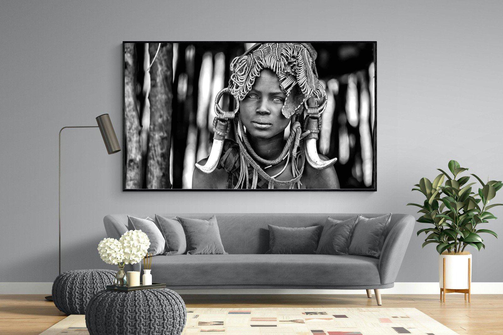 Ethiopian-Wall_Art-220 x 130cm-Mounted Canvas-Black-Pixalot