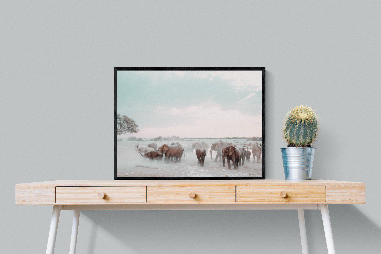 Etosha-Wall_Art-80 x 60cm-Mounted Canvas-Black-Pixalot
