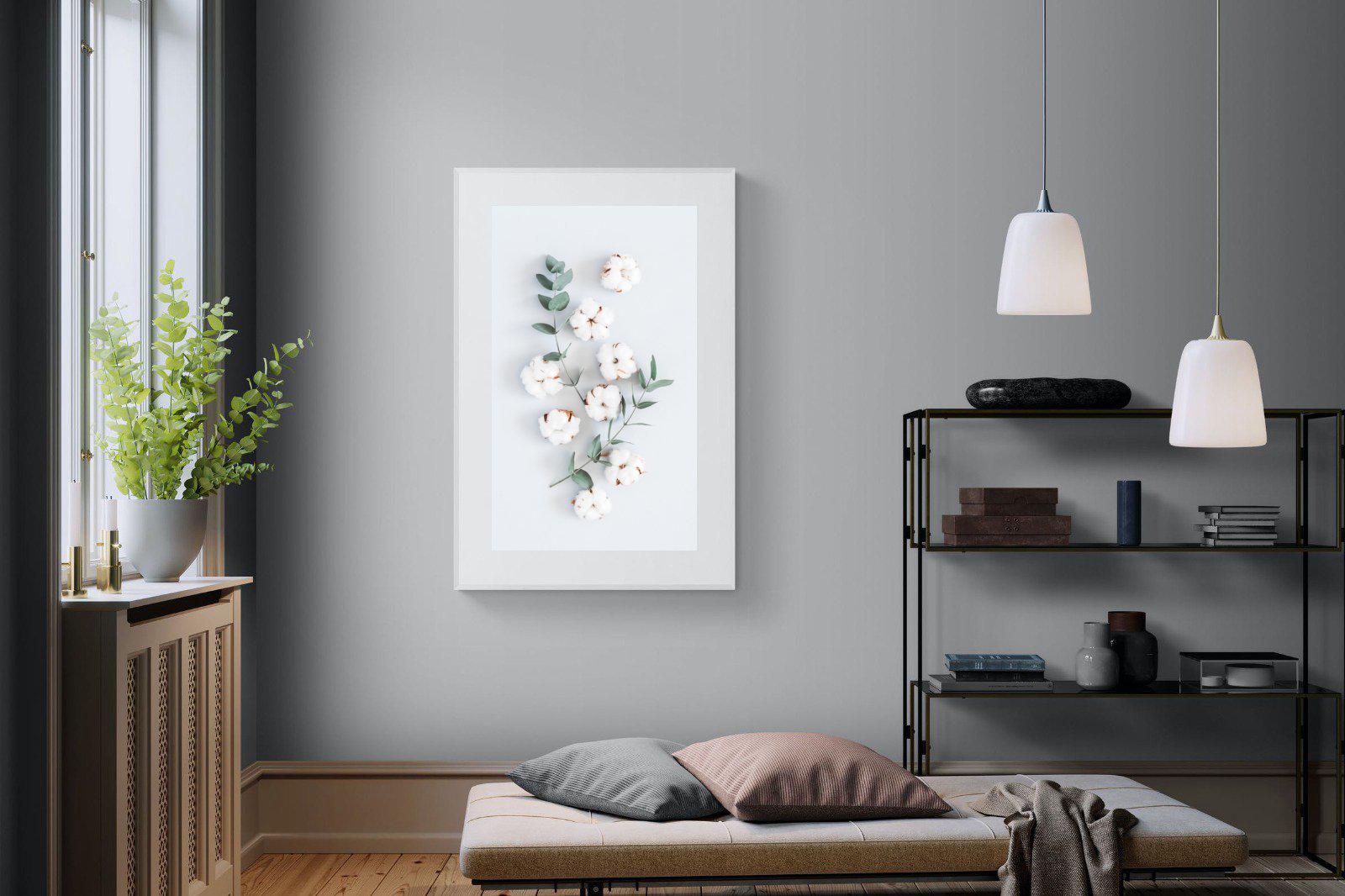 Eucalyptus-Wall_Art-100 x 150cm-Framed Print-White-Pixalot