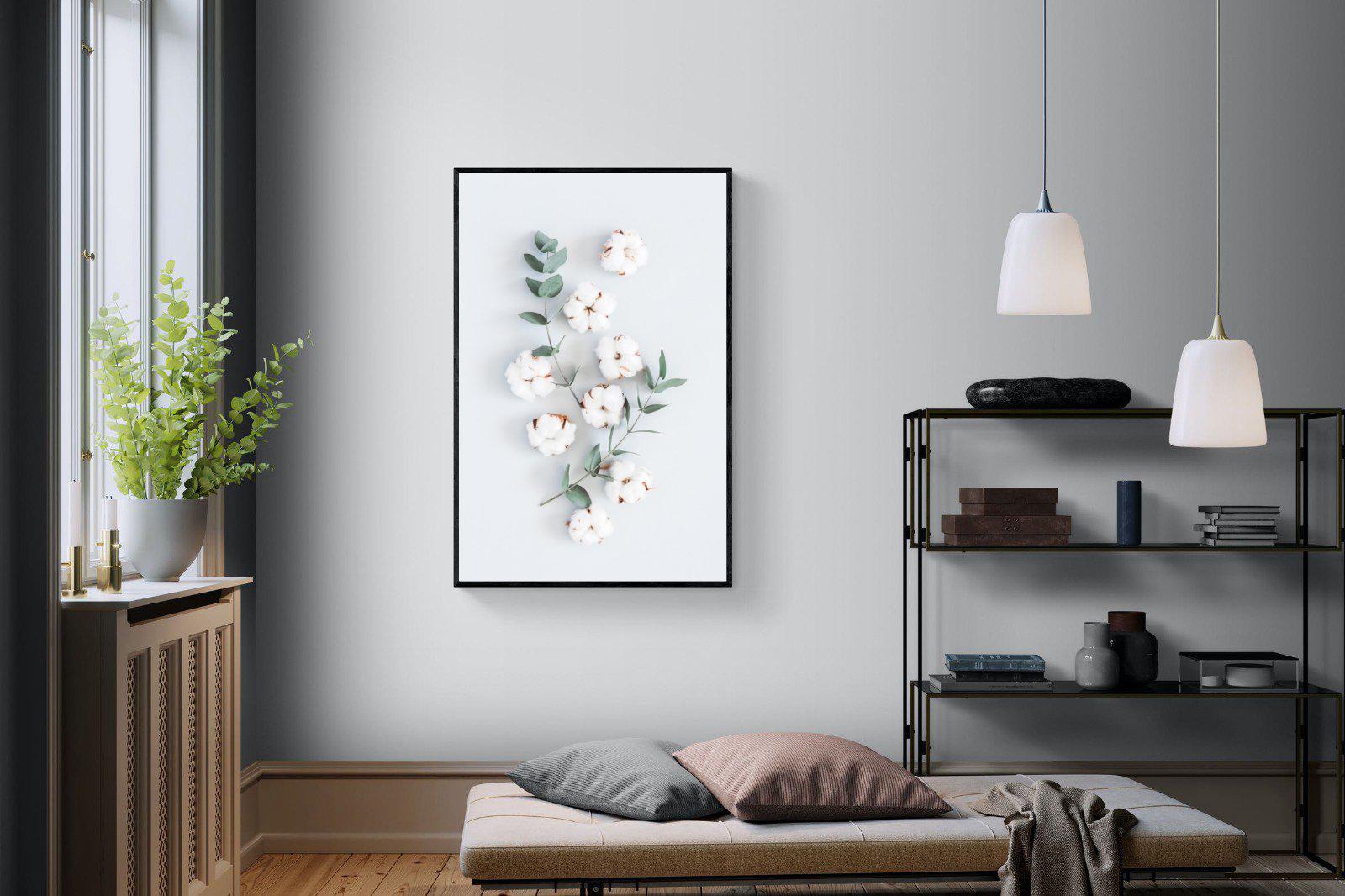 Eucalyptus-Wall_Art-100 x 150cm-Mounted Canvas-Black-Pixalot