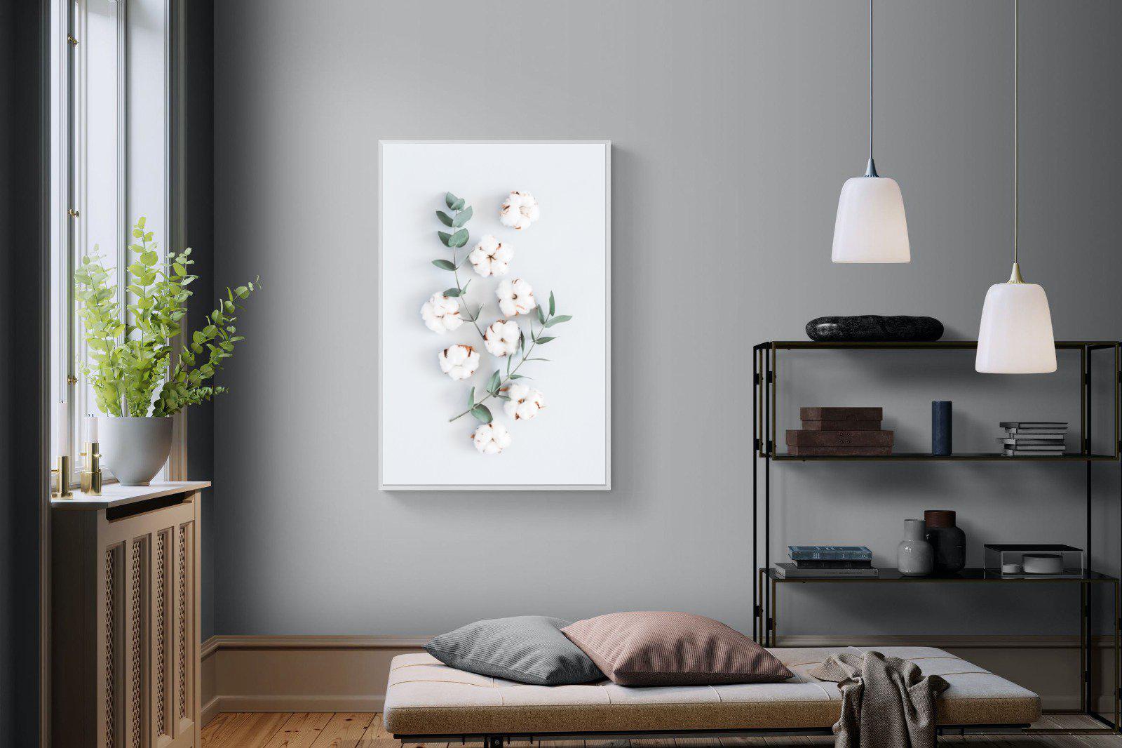 Eucalyptus-Wall_Art-100 x 150cm-Mounted Canvas-White-Pixalot