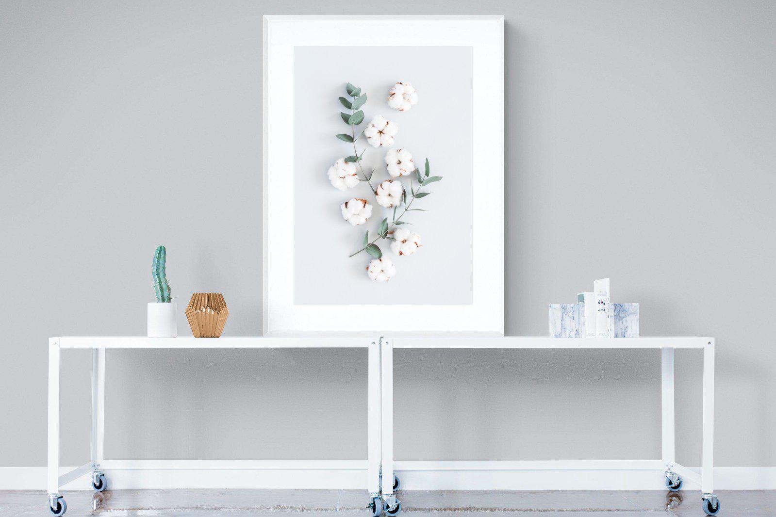 Eucalyptus-Wall_Art-90 x 120cm-Framed Print-White-Pixalot