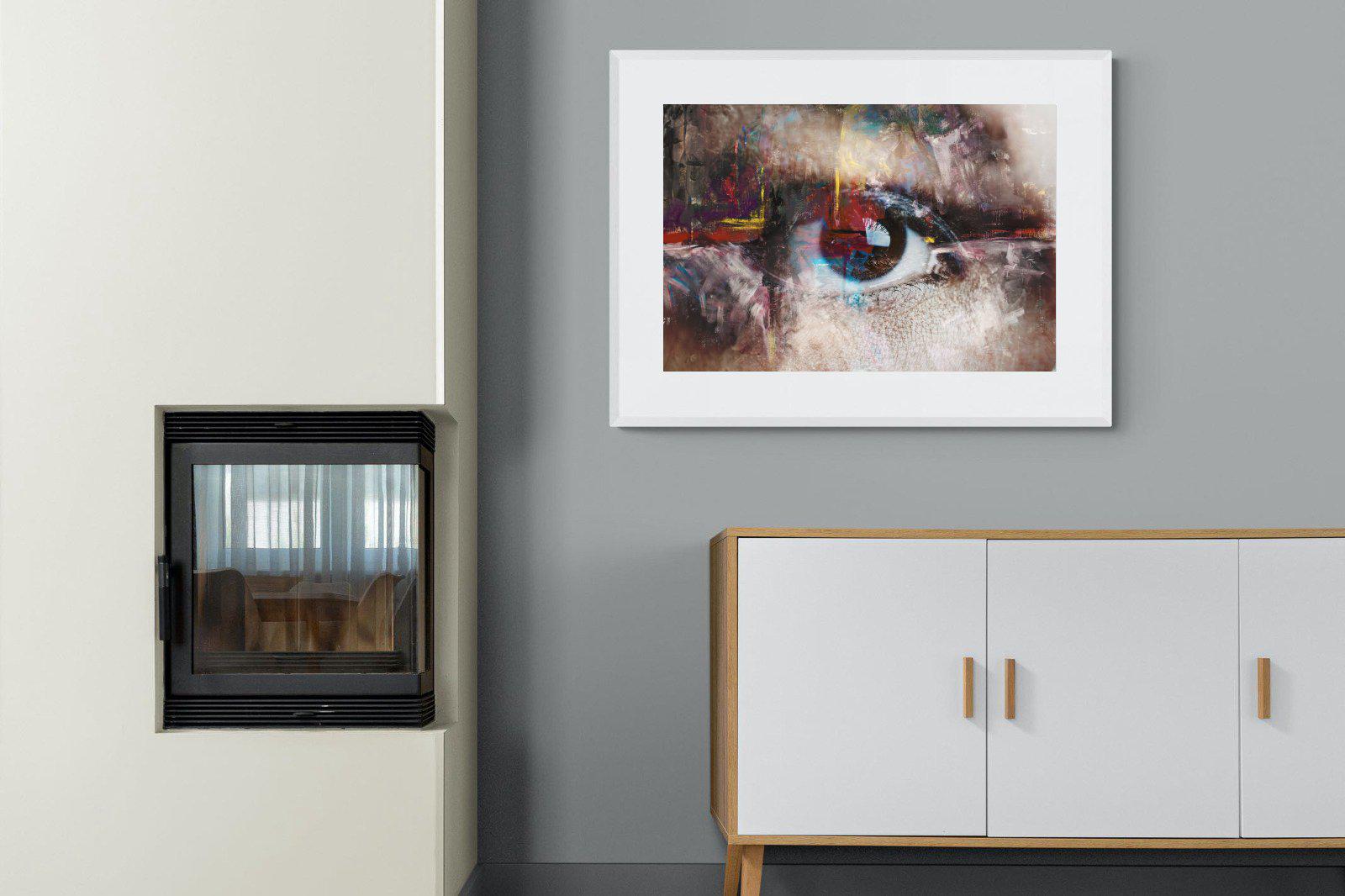Eye Spy-Wall_Art-100 x 75cm-Framed Print-White-Pixalot