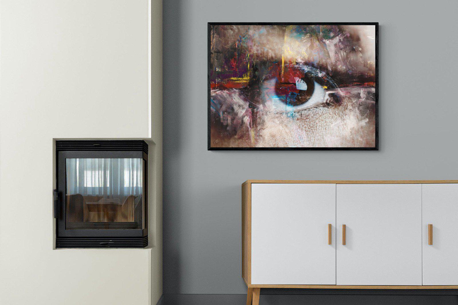 Eye Spy-Wall_Art-100 x 75cm-Mounted Canvas-Black-Pixalot