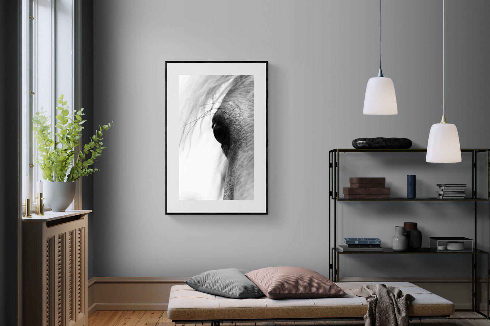 Eye of the Horse-Wall_Art-100 x 150cm-Framed Print-Black-Pixalot