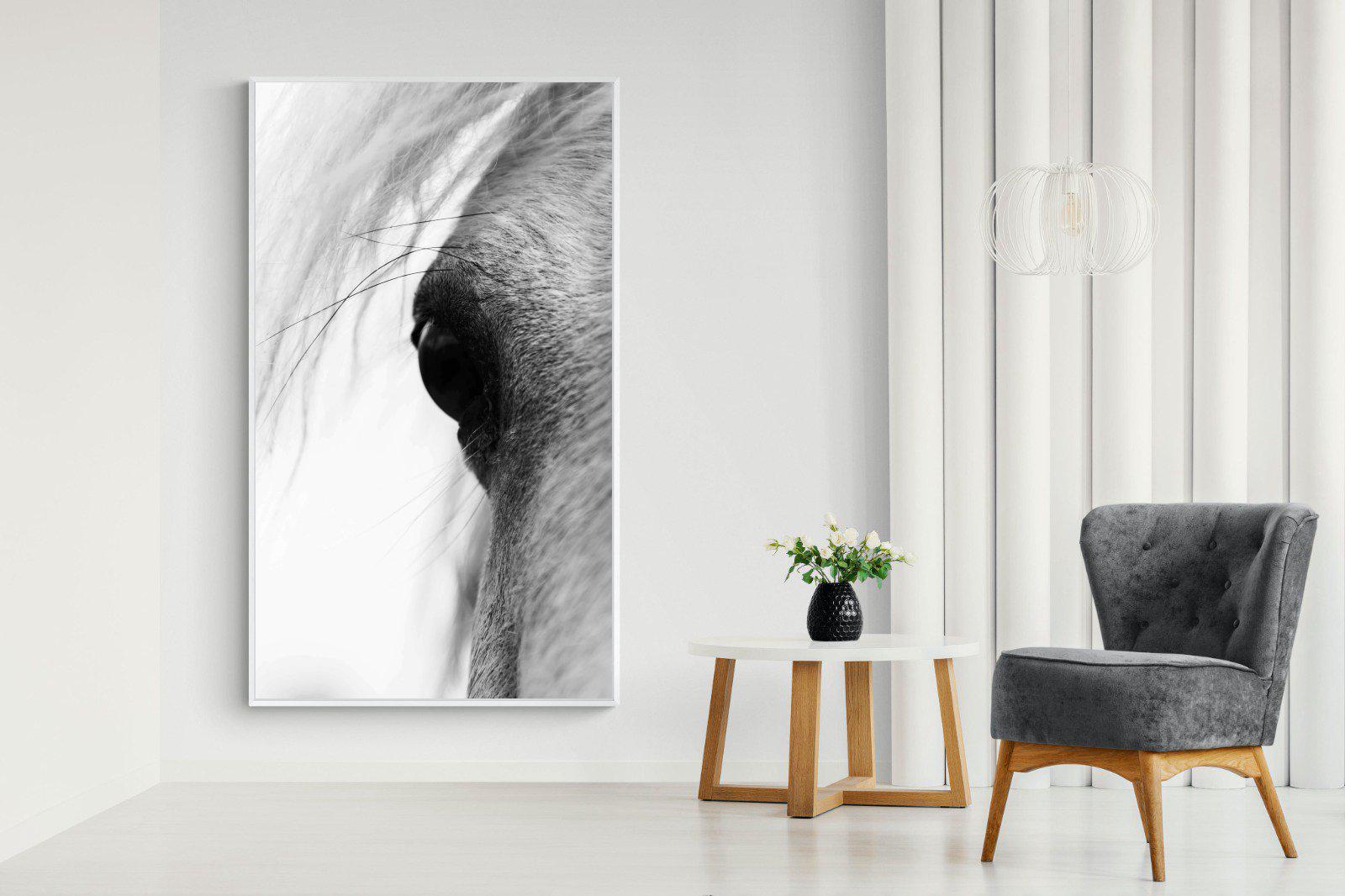 Eye of the Horse-Wall_Art-130 x 220cm-Mounted Canvas-White-Pixalot