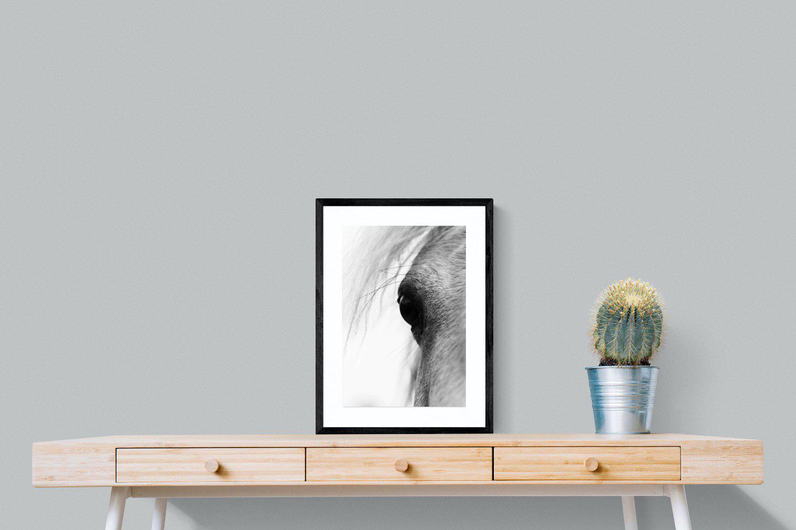 Eye of the Horse-Wall_Art-45 x 60cm-Framed Print-Black-Pixalot