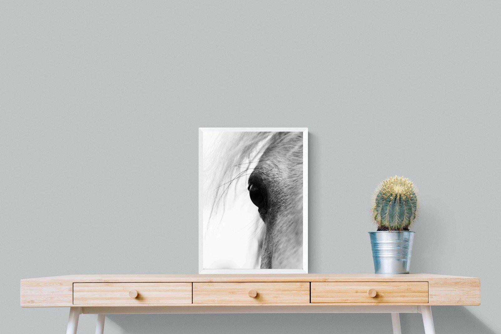 Eye of the Horse-Wall_Art-45 x 60cm-Mounted Canvas-White-Pixalot