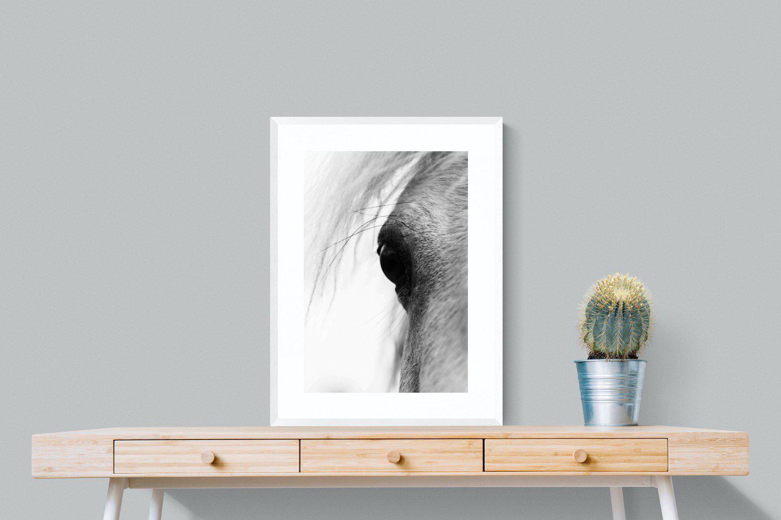 Eye of the Horse-Wall_Art-60 x 80cm-Framed Print-White-Pixalot