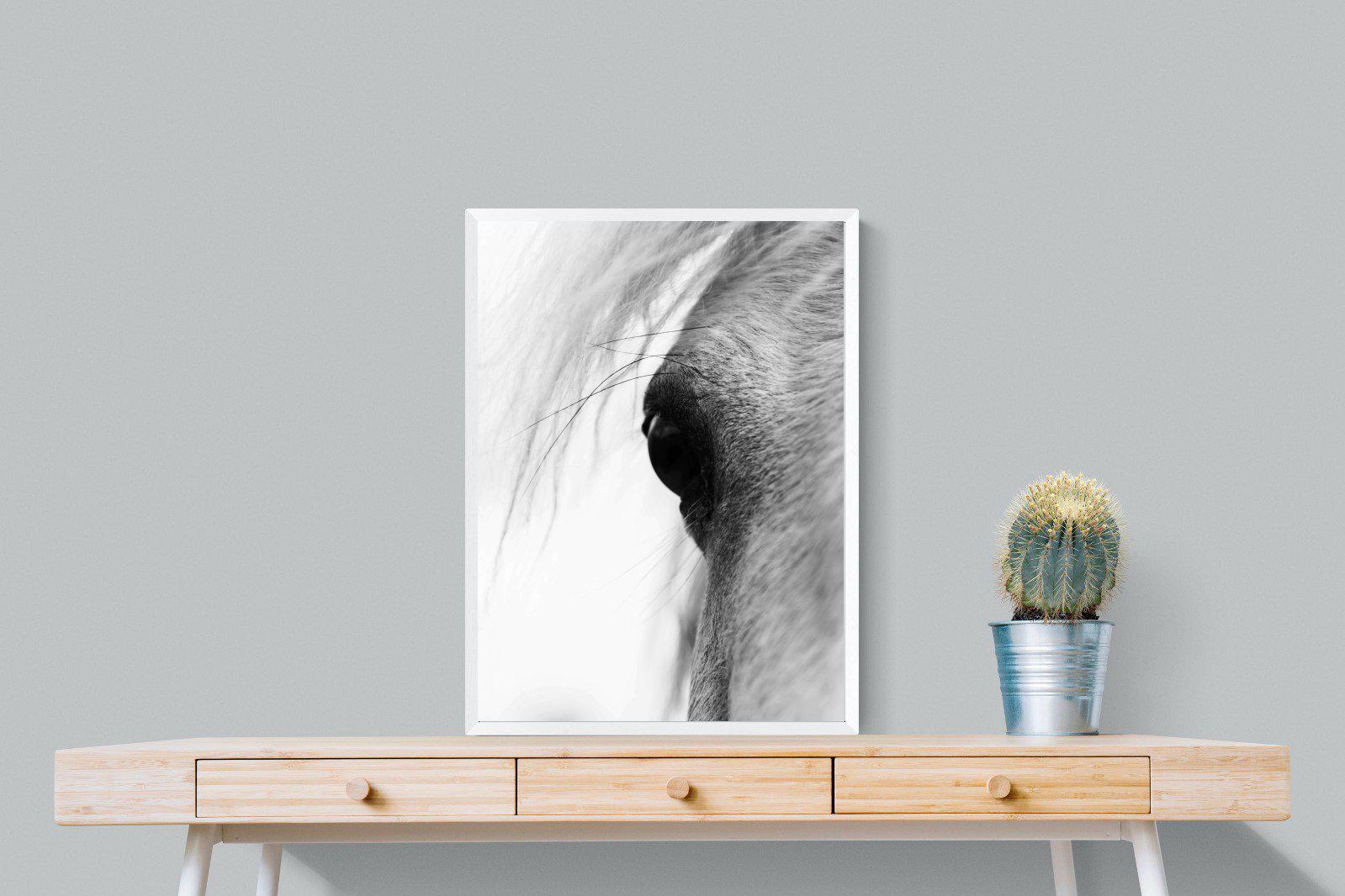 Eye of the Horse-Wall_Art-60 x 80cm-Mounted Canvas-White-Pixalot