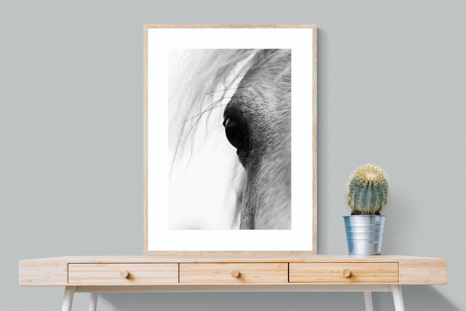Eye of the Horse-Wall_Art-75 x 100cm-Framed Print-Wood-Pixalot