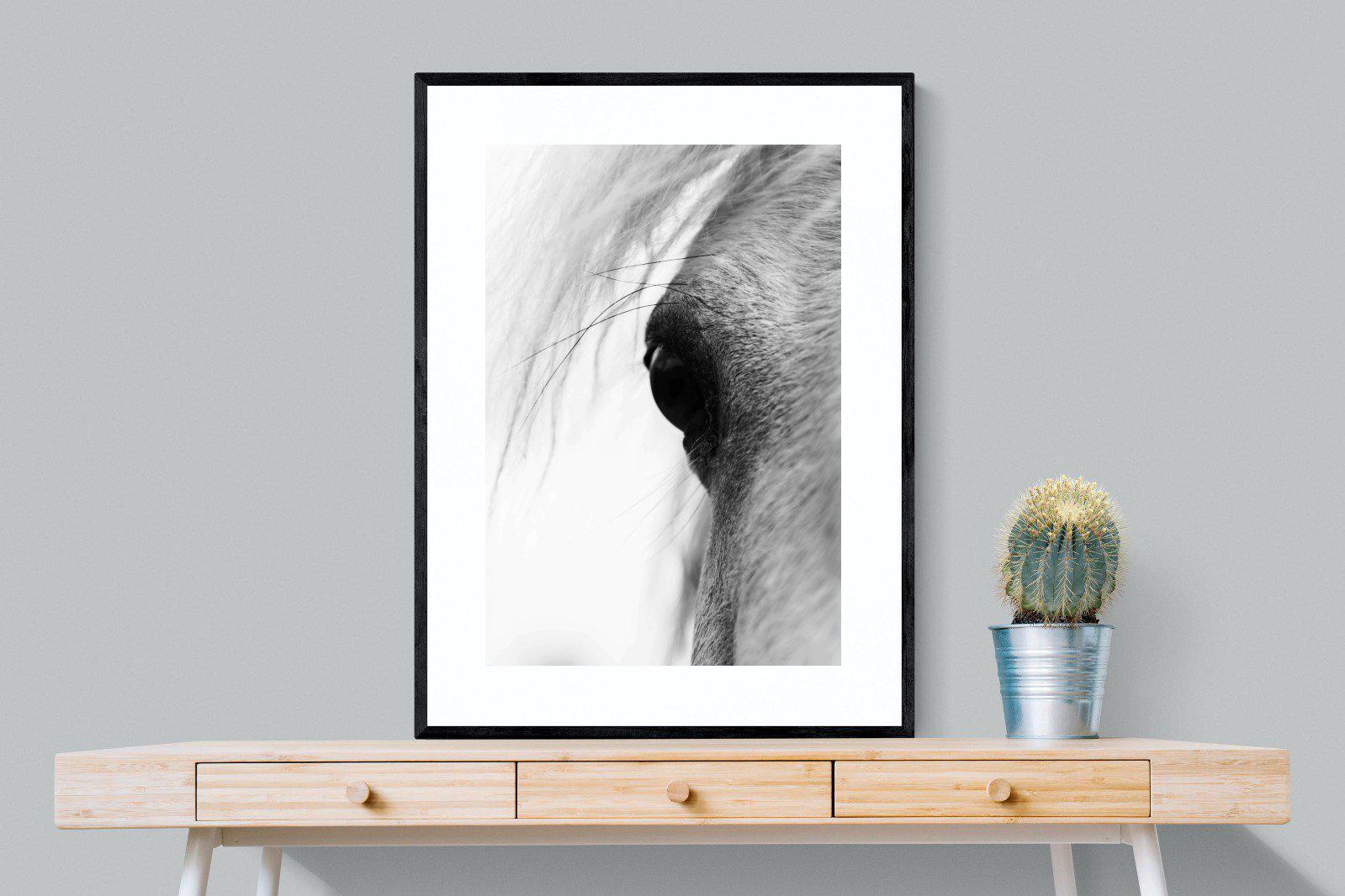 Eye of the Horse-Wall_Art-75 x 100cm-Framed Print-Black-Pixalot