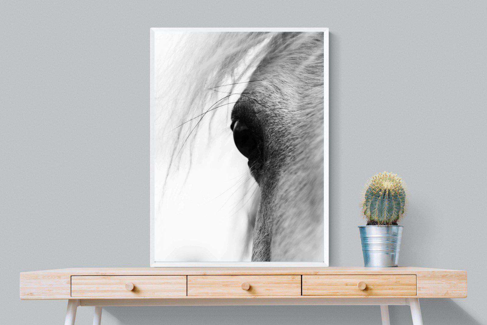 Eye of the Horse-Wall_Art-75 x 100cm-Mounted Canvas-White-Pixalot