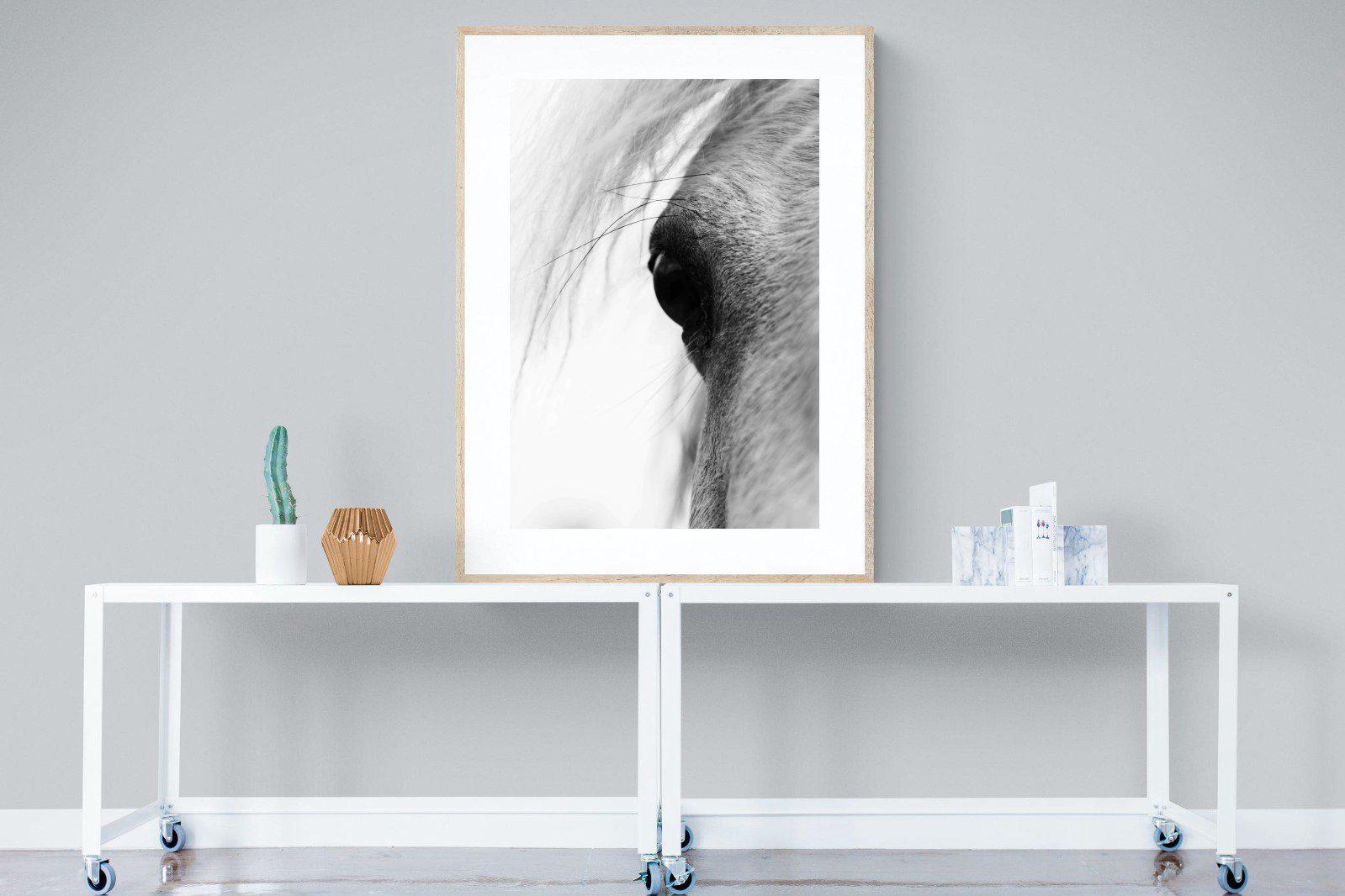 Eye of the Horse-Wall_Art-90 x 120cm-Framed Print-Wood-Pixalot