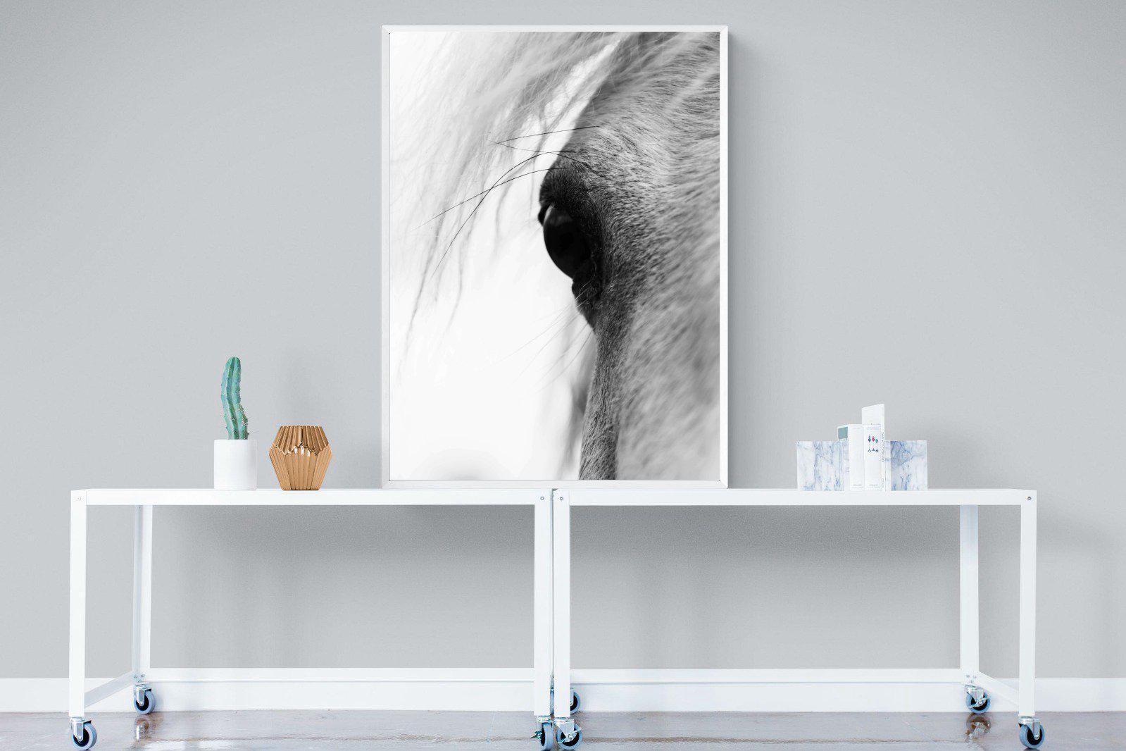 Eye of the Horse-Wall_Art-90 x 120cm-Mounted Canvas-White-Pixalot