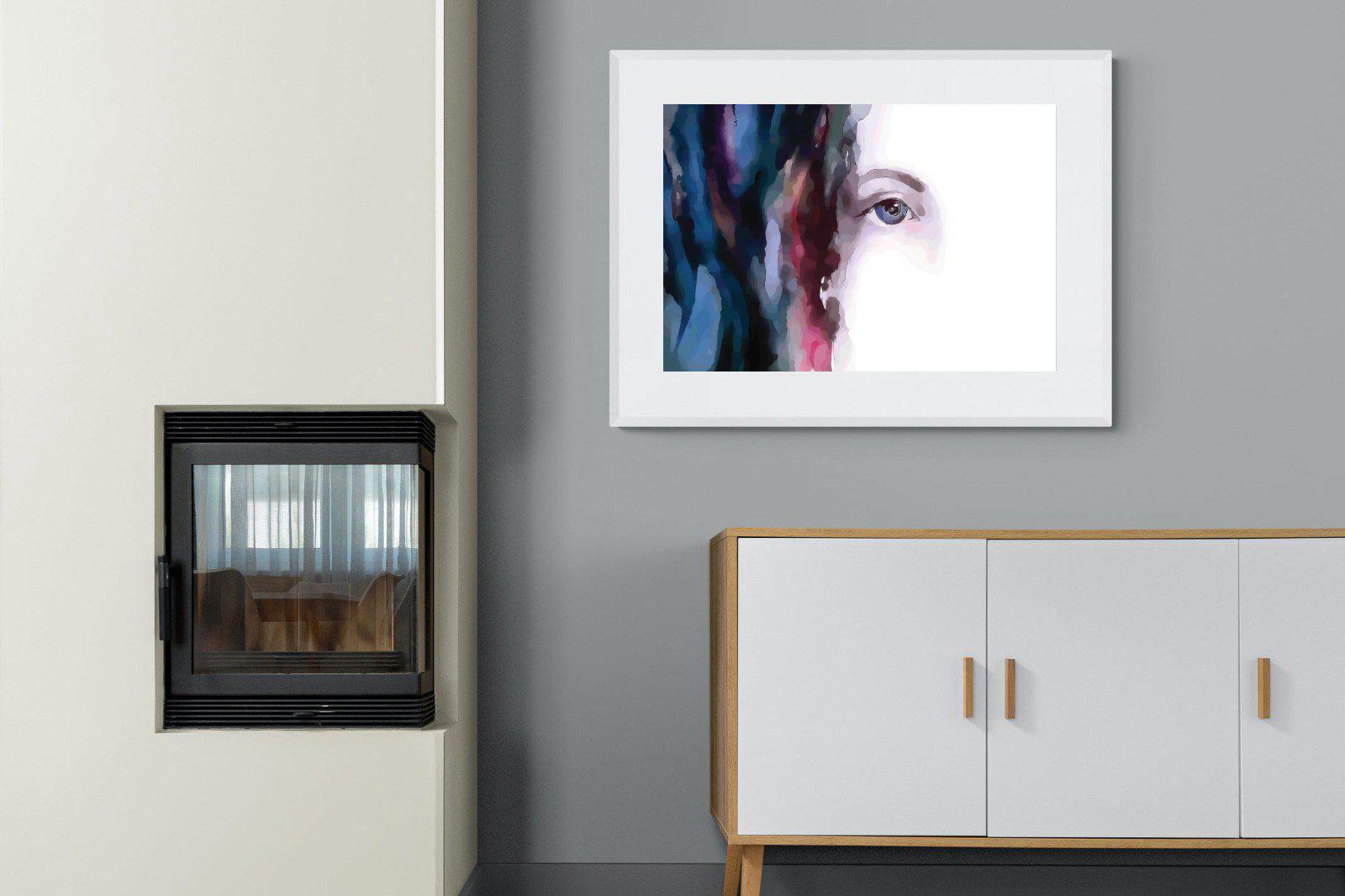 Face-Wall_Art-100 x 75cm-Framed Print-White-Pixalot