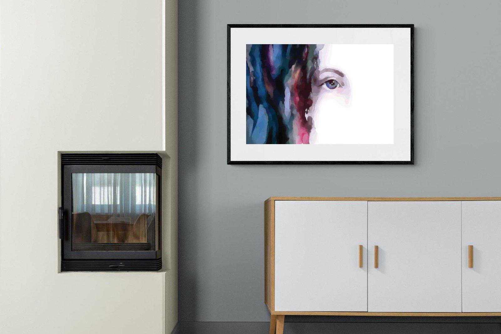 Face-Wall_Art-100 x 75cm-Framed Print-Black-Pixalot