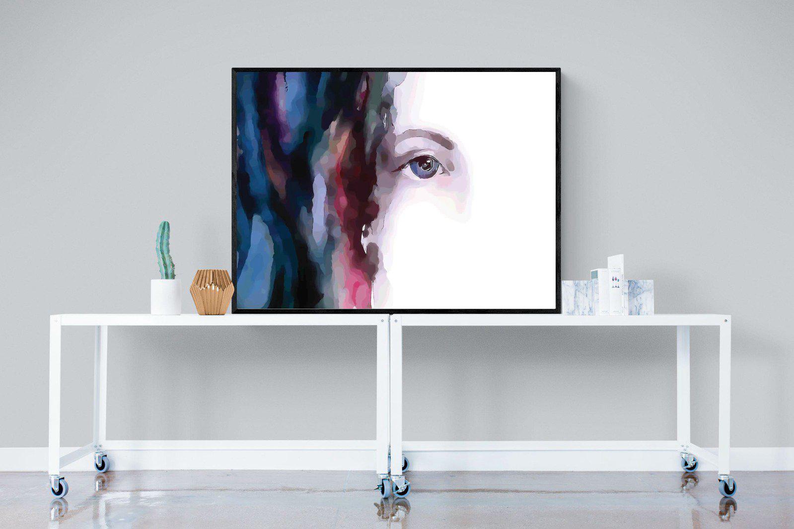 Face-Wall_Art-120 x 90cm-Mounted Canvas-Black-Pixalot