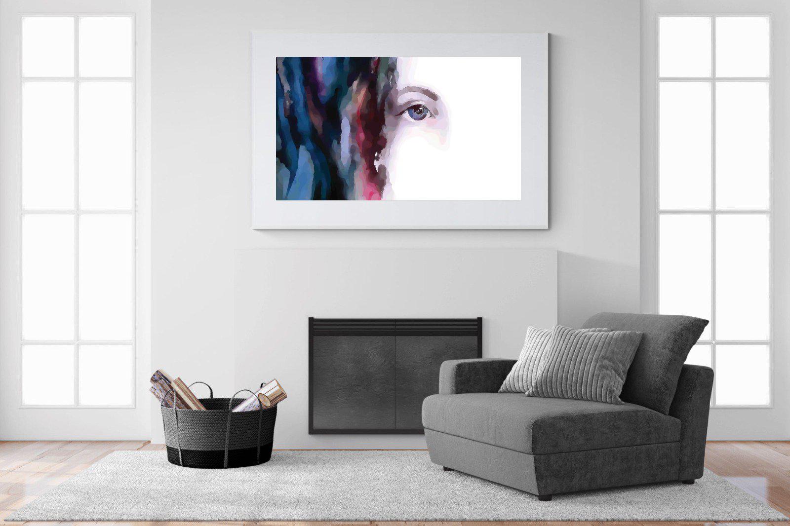 Face-Wall_Art-150 x 100cm-Framed Print-White-Pixalot