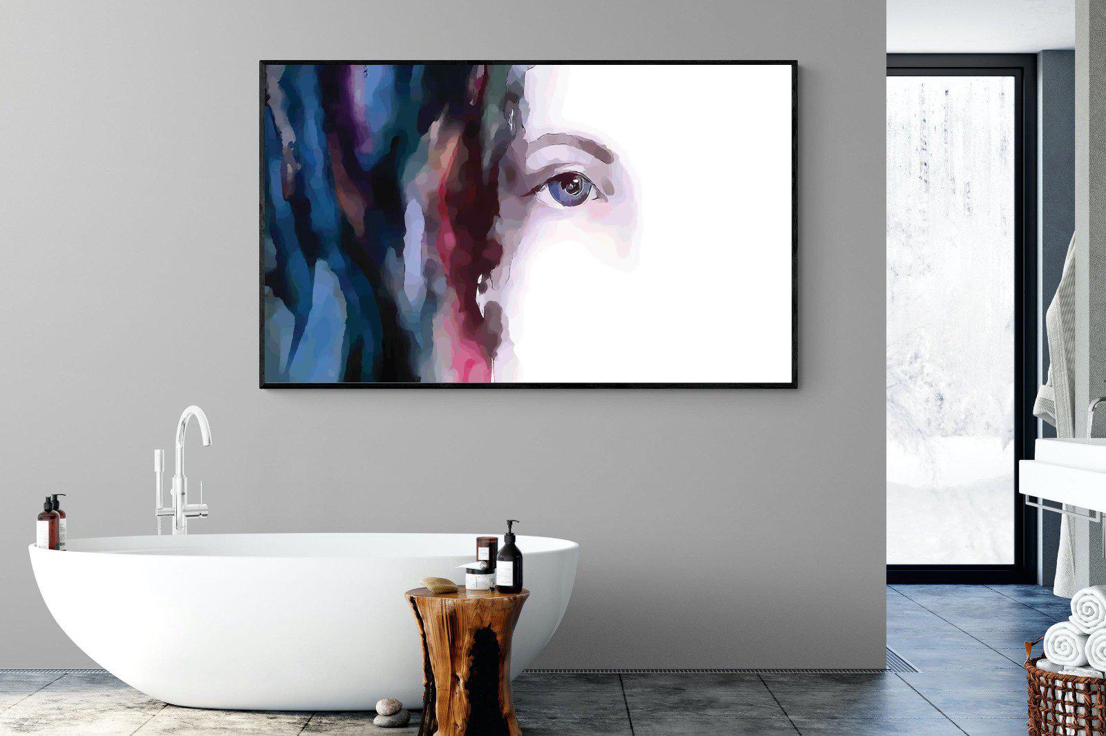 Face-Wall_Art-180 x 110cm-Mounted Canvas-Black-Pixalot