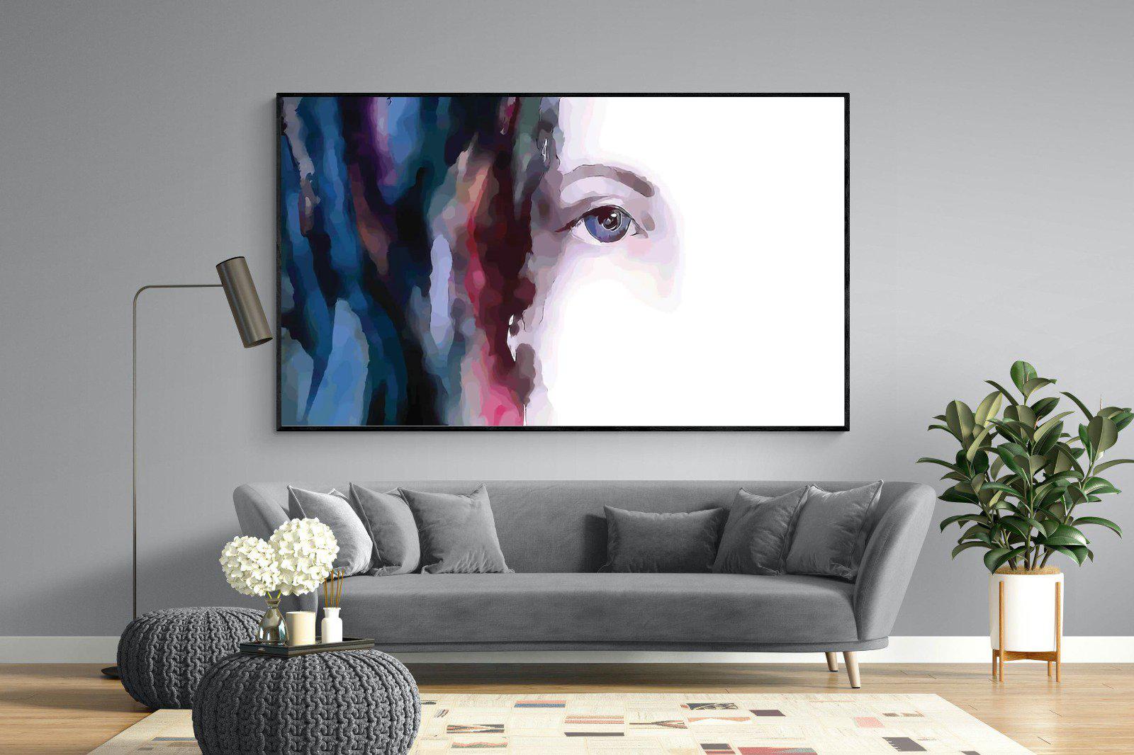 Face-Wall_Art-220 x 130cm-Mounted Canvas-Black-Pixalot